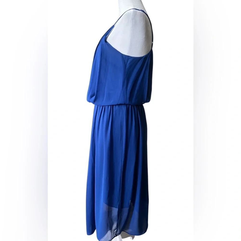 Sandro cobolt Blue adjustable spaghetti strap Midi Dress